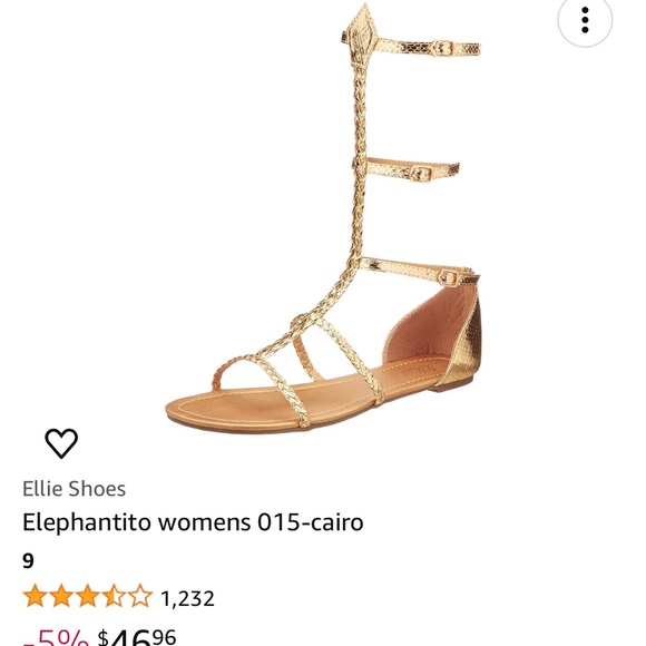 Gold Gladiator Styled Shoe - Picture 7 of 10